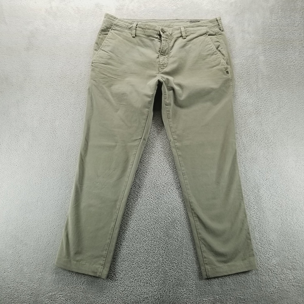 Mason's Pants‎ Mens 36x28 Green Chinos Straight Trousers Military Khakis